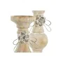 Castiçais DKD Home Decor Madeira (9,5 x 9,5 x 28 cm) (2 Peças) de DKD Home Decor, Candelabros e suportes para velas - Ref: S3...