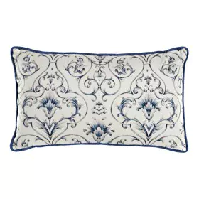 Coussin DKD Home Decor Bleu 50 x 10 x 30 cm Fleurs de DKD Home Decor, Coussins - Réf : S3041528, Prix : 13,26 €, Remise : %