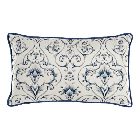 Coussin DKD Home Decor Bleu 50 x 10 x 30 cm Fleurs de DKD Home Decor, Coussins - Réf : S3041528, Prix : 13,81 €, Remise : %