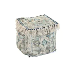 Puff DKD Home Decor Casablanca Azzurro Frange 40 x 40 x 40 cm di DKD Home Decor, Poltrone sacco - Rif: S3041532, Prezzo: 59,8...