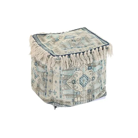 Pouffe DKD Home Decor Casablanca Blue Fringe 40 x 40 x 40 cm by DKD Home Decor, Bean Bags - Ref: S3041532, Price: 67,42 €, Di...