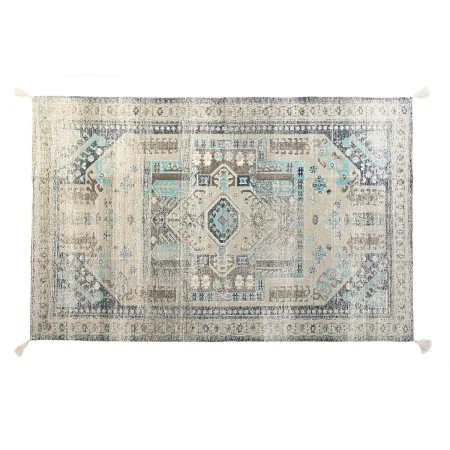 Alfombra DKD Home Decor Acabado envejecido Azul Algodón Árabe (120 x 180 x 1 cm) de DKD Home Decor, Alfombras infantiles - Re...