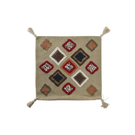 Housse de coussin DKD Home Decor Multicouleur Frange 50 x 1 x 50 cm de DKD Home Decor, Housses de coussin - Réf : S3041578, P...