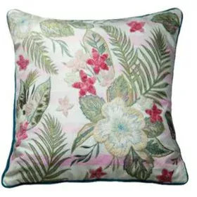 Housse de coussin DKD Home Decor 60 x 1 x 40 cm Rose Vert Tropical de DKD Home Decor, Housses de coussin - Réf : S3041583, Pr...