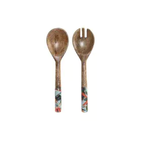 Set di Utensili da Cucina DKD Home Decor 6 x 2 x 32 cm 7 x 2 x 28 cm Legno di mango di DKD Home Decor, Spatole - Rif: S304168...