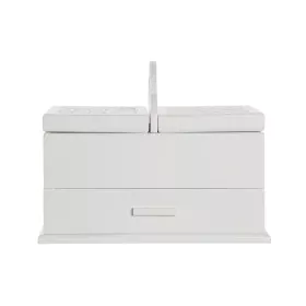 Guarda-Joias DKD Home Decor Cristal Branco Marfim Madeira MDF 30 x 17 x 24 cm de DKD Home Decor, Organizadores de joias - Ref...