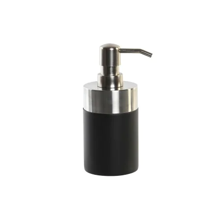 Soap Dispenser DKD Home Decor Silver Black Stainless steel Resin 7 x 7 x 17 cm by DKD Home Decor, Stands and dispensers - Ref...