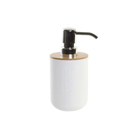 Dispensador de Jabón DKD Home Decor 7 x 9 x 15,5 cm Natural Blanco Polipropileno de DKD Home Decor, Soportes y dispensadores ...