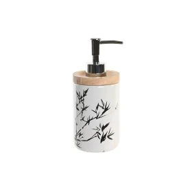 Distributeur de Savon DKD Home Decor 8 x 9 x 17,5 cm Noir Blanc Grès de DKD Home Decor, Supports et distributeurs - Réf : S30...