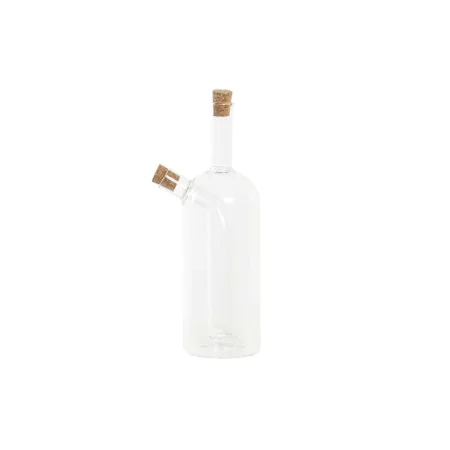 Aceitera DKD Home Decor 9 x 6,5 x 21,5 cm Transparente Corcho 500 ml Vidrio de Borosilicato de DKD Home Decor, Dosificadores ...