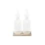 Set olio e aceto DKD Home Decor 250 ml 14 x 7,5 x 21 cm Naturale Trasparente Acacia Vetro Borosilicato di DKD Home Decor, Dos...