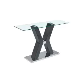 Console DKD Home Decor Noir Bois Verre trempé Bois MDF 120 x 40 x 76 cm de DKD Home Decor, Tables - Réf : S3041853, Prix : 22...