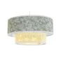 Candeeiro de teto DKD Home Decor Natural Preto Poliéster Branco Verde 40 W 50 W (46 x 46 x 25 cm) de DKD Home Decor, Iluminaç...