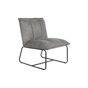 Sillón DKD Home Decor Negro Gris Metal 66 x 71 x 77 cm de DKD Home Decor, Sillas - Ref: S3041880, Precio: 154,55 €, Descuento: %