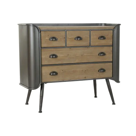 Chest of drawers DKD Home Decor Grey Natural Metal Fir Loft 97 x 37 x 79 cm by DKD Home Decor, Chest of Drawers - Ref: S30419...