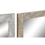 Wall mirror DKD Home Decor 70 x 2 x 97 cm Crystal polystyrene Tropical Leaf of a plant (4 Pieces) by DKD Home Decor, Wall-Mou...