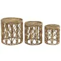 Set of 3 tables DKD Home Decor 39 x 39 x 41 cm Natural wicker by DKD Home Decor, Tables - Ref: S3041966, Price: 87,80 €, Disc...