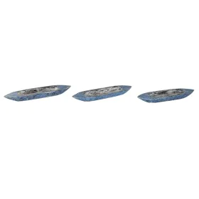 Centre de Table DKD Home Decor 80 x 18,5 x 7 cm Bleu Blanc Blue marine méditerranéen (3 Pièces) de DKD Home Decor, Objets de ...