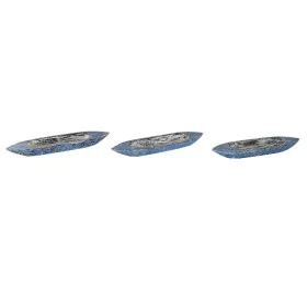 Centro de Mesa DKD Home Decor 80 x 18,5 x 7 cm Azul Blanco Azul marino Mediterráneo (3 Piezas) de DKD Home Decor, Adornos - R...