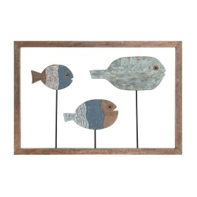 Décoration murale DKD Home Decor 72 x 3 x 49 cm Naturel Blanc Multicouleur méditerranéen Poissons de DKD Home Decor, Objets d...