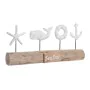 Figura Decorativa DKD Home Decor Acabamento envelhecido Castanho Branco Resina Madeira de mangueira Baleia (57 x 10 x 28 cm) ...