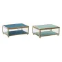 Boîte à bijoux DKD Home Decor 15 x 10 x 6 cm Verre Turquoise Bleu ciel Fer (2 Unités) de DKD Home Decor, Organiseurs de bijou...