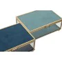 Boîte à bijoux DKD Home Decor 15 x 10 x 6 cm Verre Turquoise Bleu ciel Fer (2 Unités) de DKD Home Decor, Organiseurs de bijou...