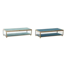 Boîte à bijoux DKD Home Decor Verre Métal Turquoise Bleu ciel 25 x 10 x 5 cm (2 Unités) de DKD Home Decor, Organiseurs de bij...