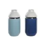 Vase DKD Home Decor 12,5 x 12,5 x 25 cm Blanc Bleu ciel Blue marine Grès (2 Unités) de DKD Home Decor, Vases - Réf : S3042216...