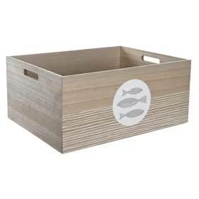 Caja Decorativa DKD Home Decor Natural Madera MDF Espirales Mediterráneo 50 x 40 x 22,5 cm de DKD Home Decor, Cajas - Ref: S3...