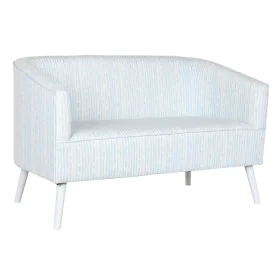 Sofá DKD Home Decor Azul Blanco Azul cielo Metal Rayas Mediterráneo 130 x 68 x 78 cm de DKD Home Decor, Sofás - Ref: S3042318...