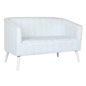 Sofá DKD Home Decor Azul Blanco Azul cielo Metal Rayas Mediterráneo 130 x 68 x 78 cm de DKD Home Decor, Sofás - Ref: S3042318...