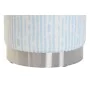 Repousa pés DKD Home Decor Azul Branco Metal Riscas Mediterrâneo 34 x 34 x 40 cm de DKD Home Decor, Pufes e repousa-pés - Ref...