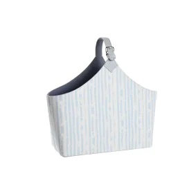 Revistero DKD Home Decor 49 x 17 x 45 cm Azul Blanco Mediterráneo de DKD Home Decor, Revisteros - Ref: S3042322, Precio: 30,7...