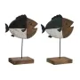 Figurine Décorative DKD Home Decor Multicouleur Naturel Poisson 18 x 8 x 26 cm (2 Unités) de DKD Home Decor, Objets de décora...