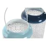 Bougeoir DKD Home Decor Bleu ciel Blue marine Métal 15 x 15 x 24,5 cm (2 Unités) de DKD Home Decor, Bougeoirs et chandeliers ...