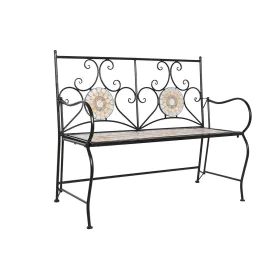 Bench DKD Home Decor Black Multicolour Mosaic 111 x 54 x 88 cm by DKD Home Decor, Benches - Ref: S3042420, Price: 145,03 €, D...