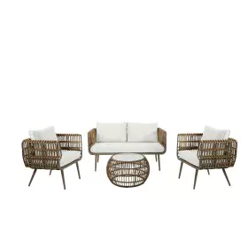 Tisch mit 3 Sesseln DKD Home Decor Synthetischer Rattan Aluminium (144 x 67 x 74 cm) von DKD Home Decor, Sofas - Ref: S304243...