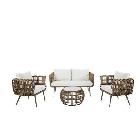 Set Tavolo con 3 Sedie DKD Home Decor rattan sintetico Alluminio (144 x 67 x 74 cm) di DKD Home Decor, Divani - Rif: S3042430...