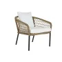 Table Set with 3 Armchairs DKD Home Decor White 137 x 73,5 x 66,5 cm synthetic rattan Steel by DKD Home Decor, Sofas - Ref: S...