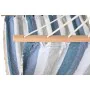 Cama de Rede DKD Home Decor Riscas Azul Branco (200 x 100 x 5 cm) de DKD Home Decor, Redes de dormir - Ref: S3042447, Preço: ...