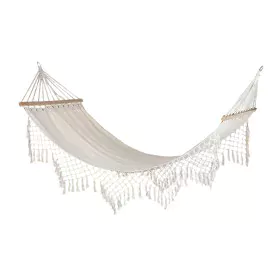 Hammock DKD Home Decor White Oak Fringe (280 x 100 x 5 cm) by DKD Home Decor, Hammocks - Ref: S3042450, Price: 39,63 €, Disco...