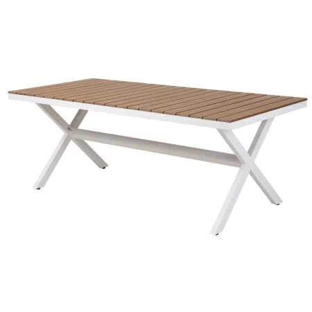 Table de Salle à Manger DKD Home Decor Extérieur Résine Aluminium 200 x 90 x 75 cm de DKD Home Decor, Tables de jardin - Réf ...