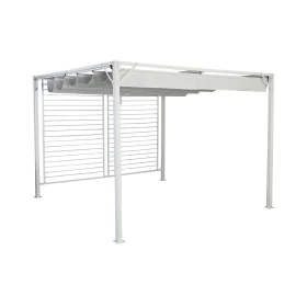 Pergola DKD Home Decor White 296 x 296 x 225 cm Steel by DKD Home Decor, Arbours - Ref: S3042461, Price: 534,67 €, Discount: %