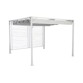 Pérgola DKD Home Decor Blanco 296 x 296 x 225 cm Acero de DKD Home Decor, Pérgolas - Ref: S3042461, Precio: 534,67 €, Descuen...