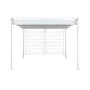 Pérgola DKD Home Decor Blanco 296 x 296 x 225 cm Acero de DKD Home Decor, Pérgolas - Ref: S3042461, Precio: 534,67 €, Descuen...