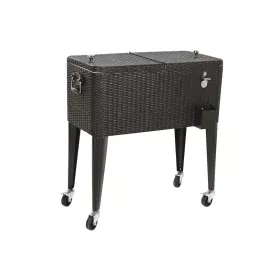 Frigo Portatile DKD Home Decor Marrone Metallo rattan sintetico 76 L 83 x 48 x 86 cm di DKD Home Decor, Frigoriferi - Rif: S3...