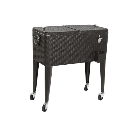 Portable Fridge DKD Home Decor Brown Metal synthetic rattan 76 L 83 x 48 x 86 cm by DKD Home Decor, Refrigerators - Ref: S304...