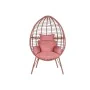 Poltrona da giardino DKD Home Decor 90 x 65 x 151 cm Metallo Terracotta rattan sintetico di DKD Home Decor, Poltrone - Rif: S...