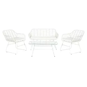 Divano e Tavolo DKD Home Decor Metallo rattan sintetico 124 x 74 x 84 cm di DKD Home Decor, Divani - Rif: S3042495, Prezzo: 4...